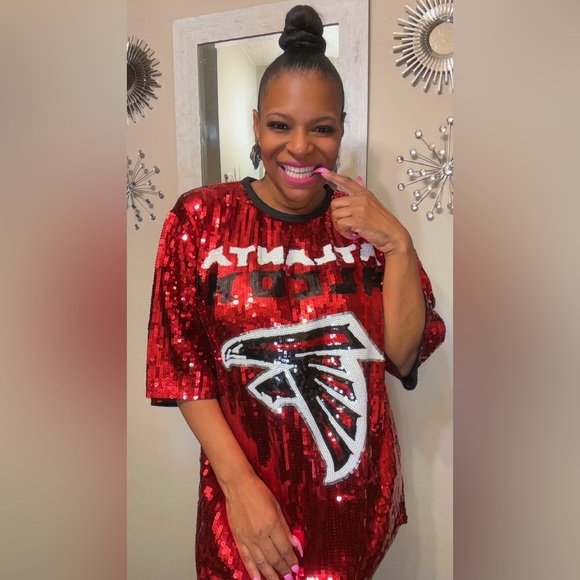 Sale‼️Atlanta falcons sequin dress - Picture 2 of 10